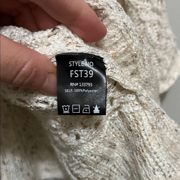 NEW POL Beige Textured Women's Tunic - Picture 5 of 6